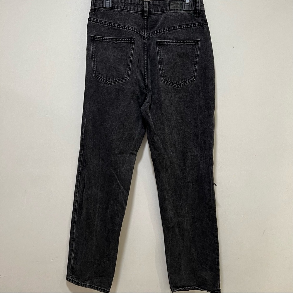 Cotton On Cotton On mom jeans with ripped knee in washed black Sz 8 - Picture 5 of 7